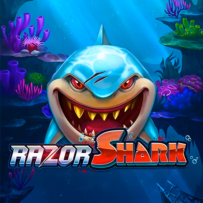 Razor Shark - Underwater themed slot with mystery stacks and razor reveal features